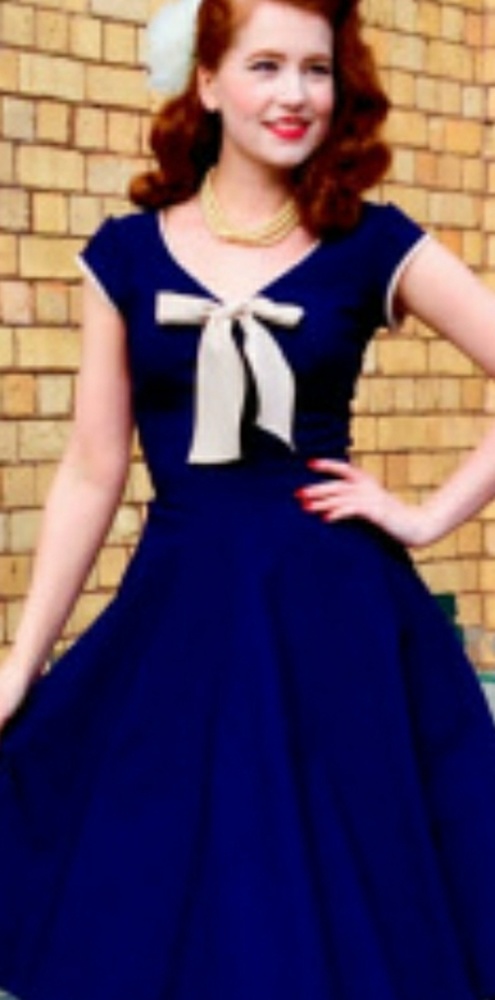 Stop Staring Belinda swing dress sz 18 Navy NWOT